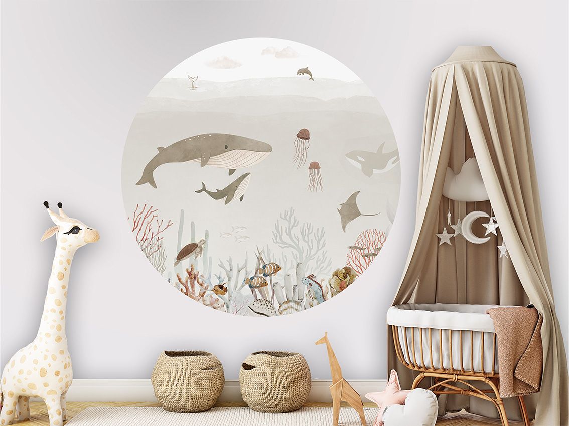 Wallpaper - Sensational Sea - Brown - Circle (Pre - Order) - LPM Home