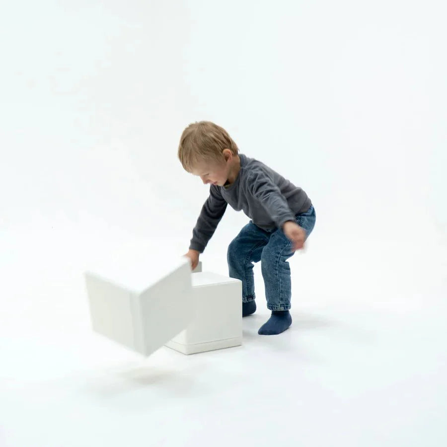6 Cube Set Building Blocks, White (Pre - Order) - Le Petit Marché Home Furniture