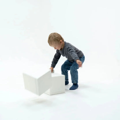 6 Cube Set Building Blocks, White (Pre - Order) - Le Petit Marché Home Furniture