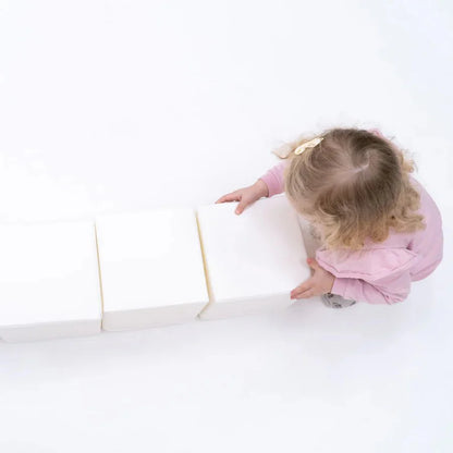 6 Cube Set Building Blocks, White (Pre - Order) - Le Petit Marché Home Furniture