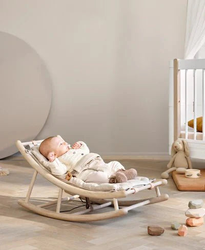 Wood baby & toddler rocker, oak/nature - Le Petit Marché Home Furniture