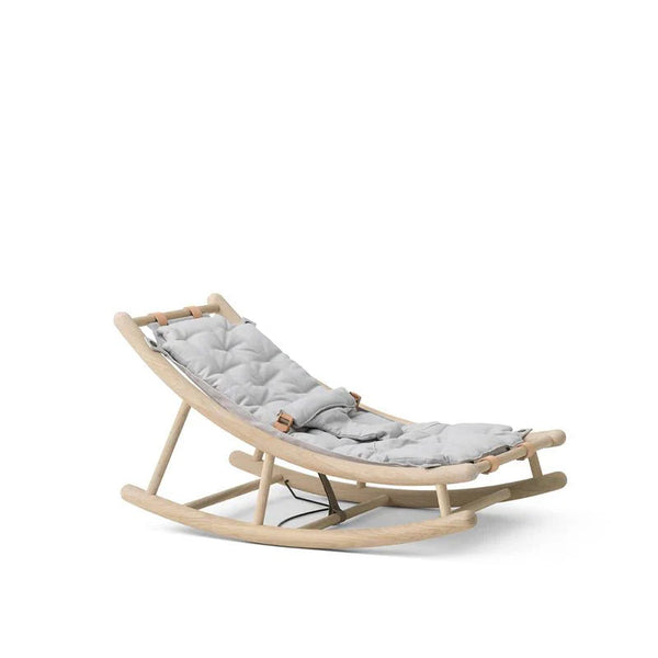 Wood Baby & Toddler Rocker, Oak/Grey - Le Petit Marché Home Furniture