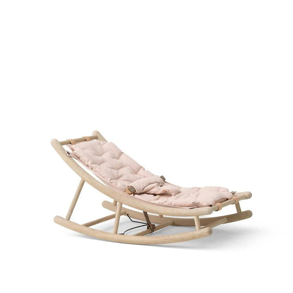 Wood Baby & Toddler Rocker, Oak/Rose - Le Petit Marché Home Furniture