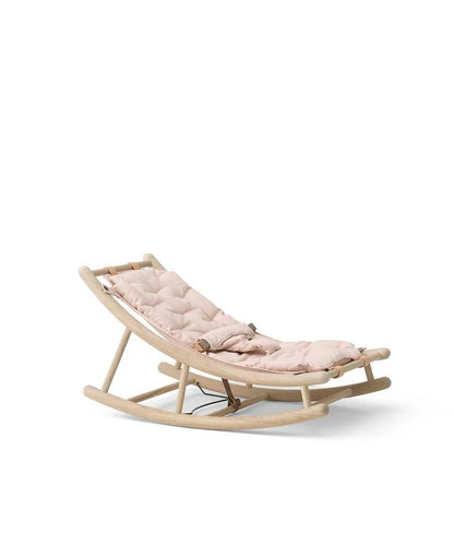 Wood Baby & Toddler Rocker, Oak/Rose - Le Petit Marché Home Furniture
