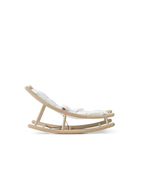 Wood Baby & Toddler Rocker, Oak/White - Le Petit Marché Home Furniture