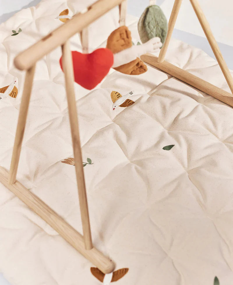Embroidered Play Mattress, Songbirds (Pre-Order)