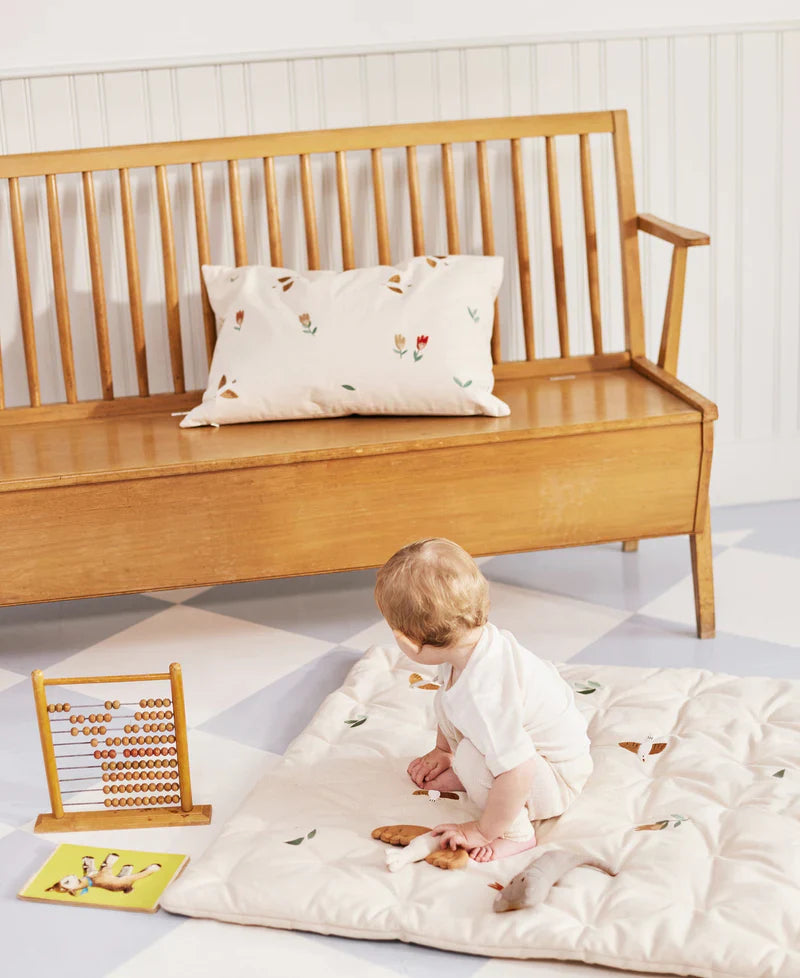 Embroidered Play Mattress, Songbirds (Pre-Order)