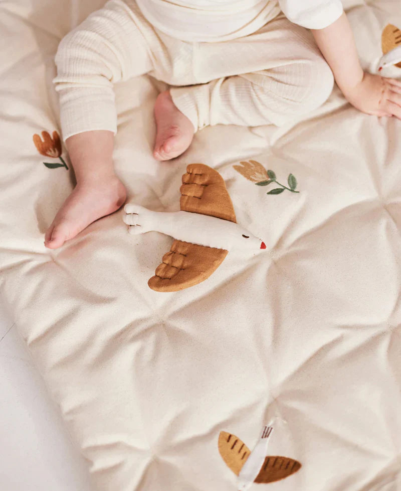 Embroidered Play Mattress, Songbirds (Pre-Order)