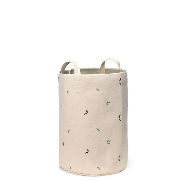 Embroidered Storage Basket, Large, Leaves (Pre-Order)