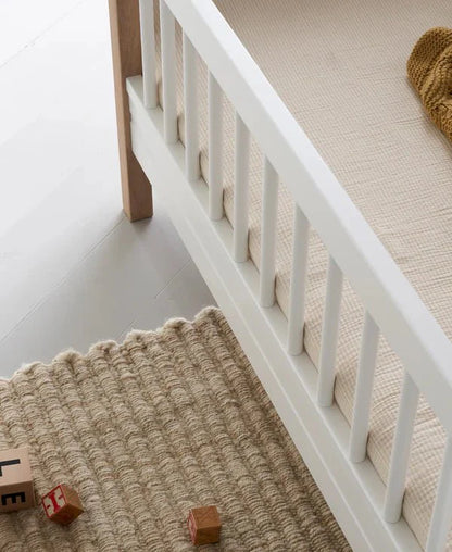 Wood Mini+ junior bed, white/oak - Le Petit Marché Home Furniture