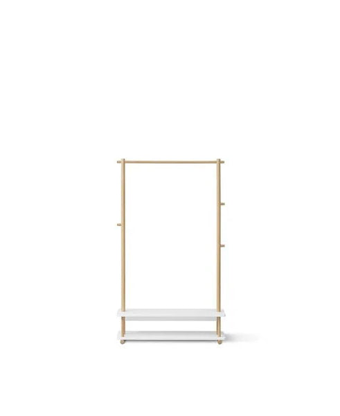 Camp clothes rail, white/oak - Le Petit Marché Home Furniture