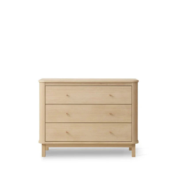 Wood Dresser 3 Drawers, Oak - Le Petit Marché Home Furniture