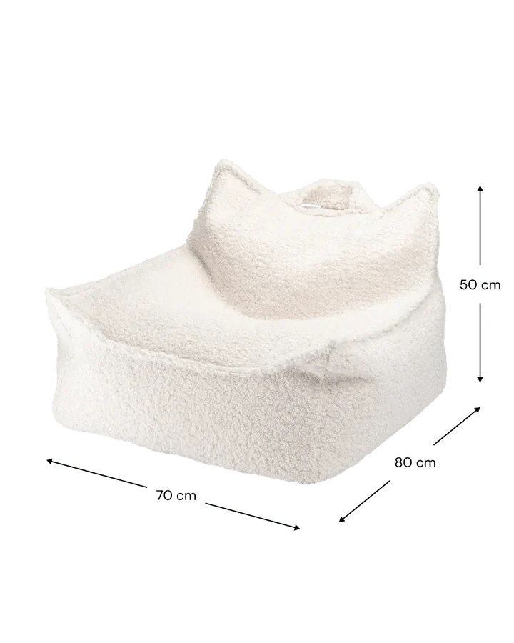 Beanbag Chair, Cream White (Pre - Order) - Le Petit Marché Home Furniture
