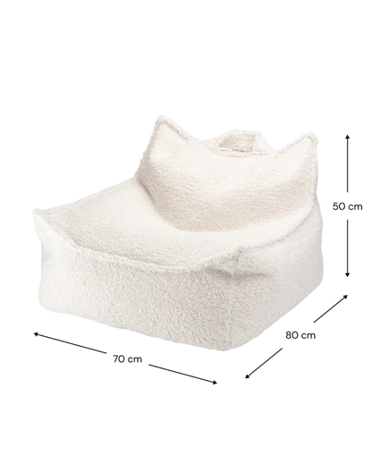 Beanbag Chair, Cream White (Pre - Order) - Le Petit Marché Home Furniture