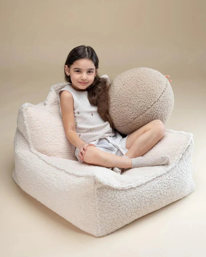 Beanbag Chair, Cream White (Pre - Order) - Le Petit Marché Home Furniture