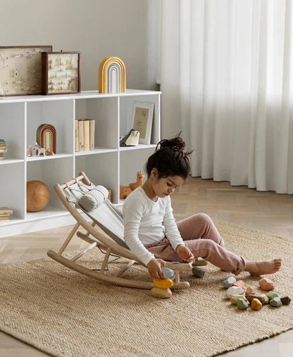 Wood toddler rocker, oak/nature - Le Petit Marché Home Furniture