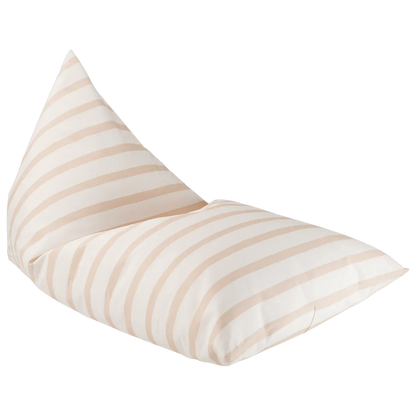 Big Beanbag Lounger, Beige Stripes - Le Petit Marché Home Furniture