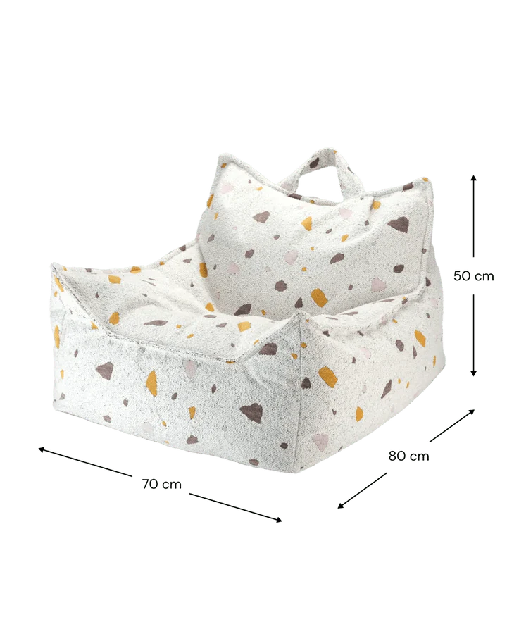 Beanbag Chair, Terrazzo Marble (Pre - Order) - Le Petit Marché Home Furniture