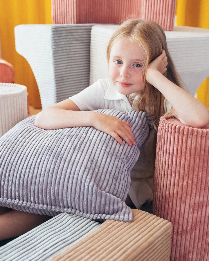 Block Cushion, Blueberry Blue (Pre - Order) - Le Petit Marché Home Furniture