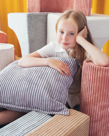 Block Cushion, Blueberry Blue (Pre - Order) - Le Petit Marché Home Furniture