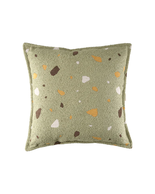 Block Cushion, Terrazzo Moss (Pre - Order) - Le Petit Marché Home Furniture
