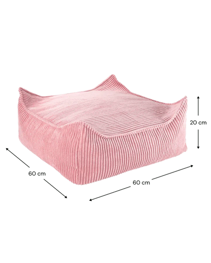 Square Ottoman, Pink Mouse (Pre - Order) - Le Petit Marché Home Furniture