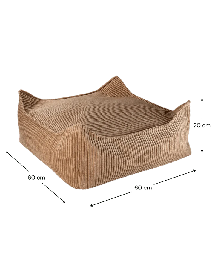 Square Ottoman, Toffee (Pre - Order) - Le Petit Marché Home Furniture