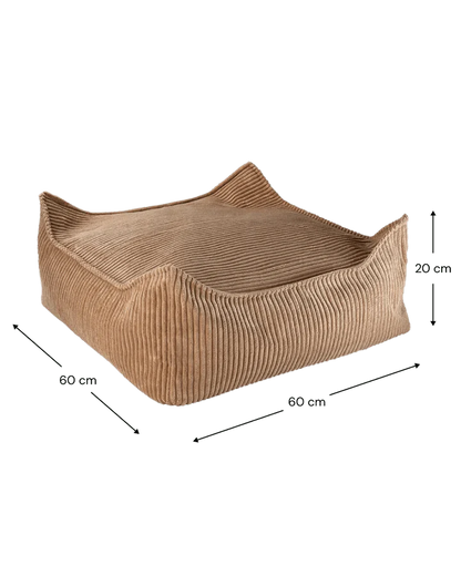 Square Ottoman, Toffee (Pre - Order) - Le Petit Marché Home Furniture
