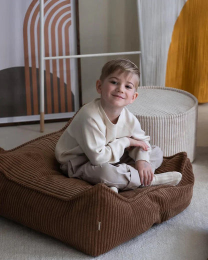 Square Ottoman, Toffee (Pre - Order) - Le Petit Marché Home Furniture