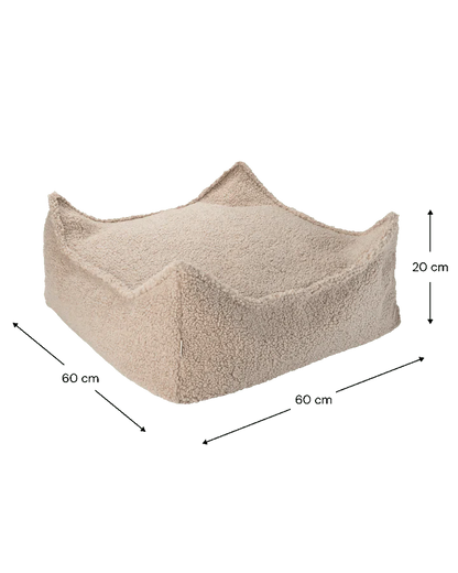 Square Ottoman, Biscuit (Pre - Order) - Le Petit Marché Home Furniture