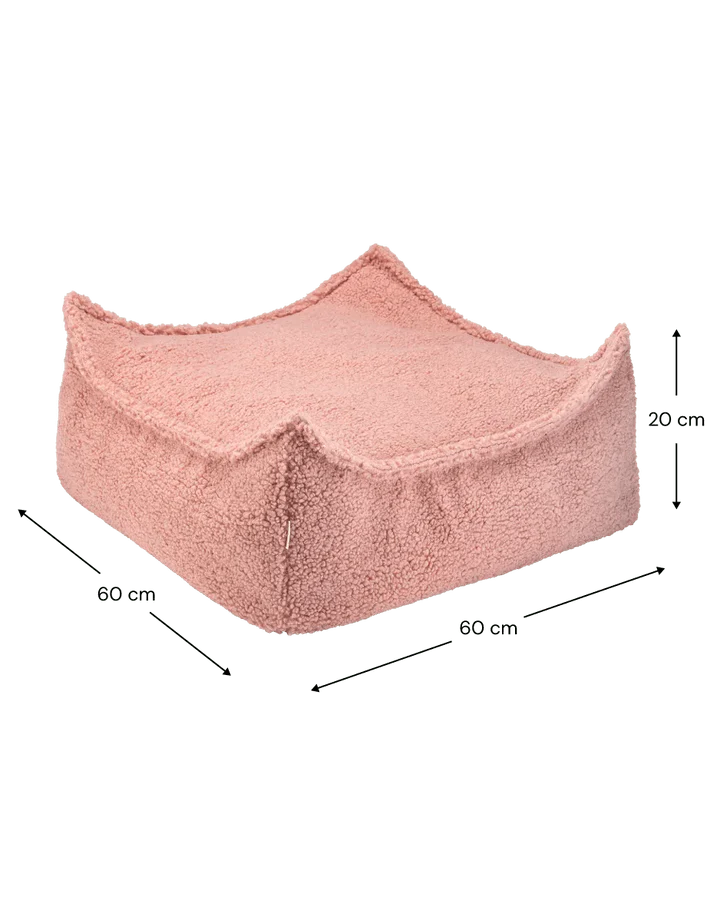 Square Ottoman, Guava (Pre - Order) - Le Petit Marché Home Furniture