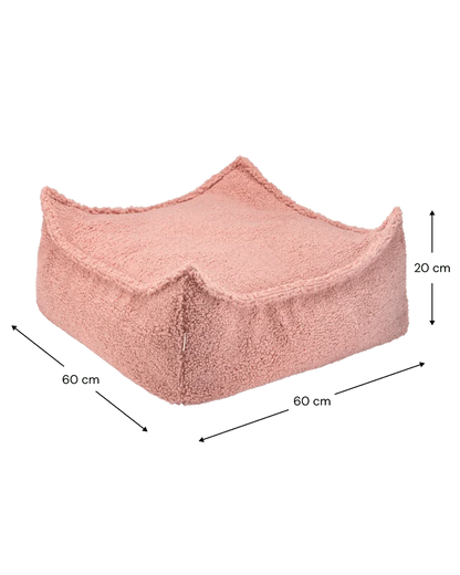 Square Ottoman, Guava (Pre - Order) - Le Petit Marché Home Furniture