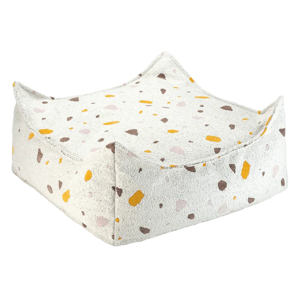 Square Ottoman, Terrazzo Marble (Pre - Order) - Le Petit Marché Home Furniture