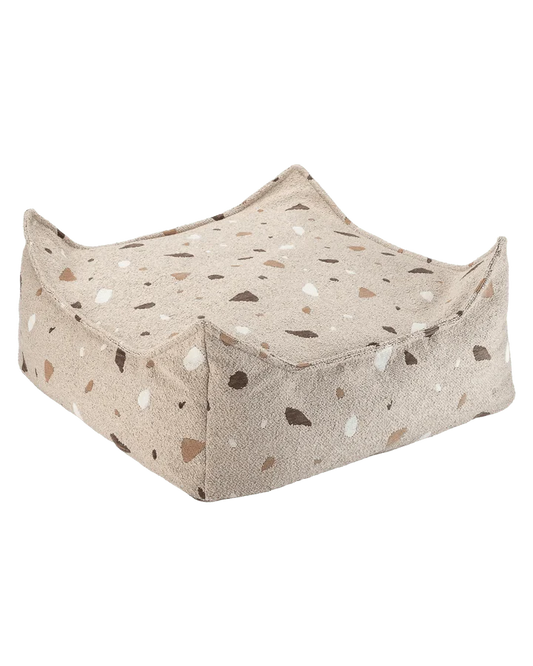 Square Ottoman, Terrazzo Sand (Pre - Order) - Le Petit Marché Home Furniture