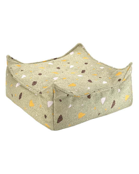 Square Ottoman, Terrazzo Moss (Pre - Order) - Le Petit Marché Home Furniture