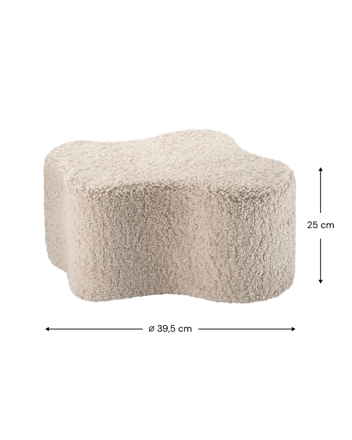 Cloud Pouffe, Biscuit (Pre - Order) - Le Petit Marché Home Furniture