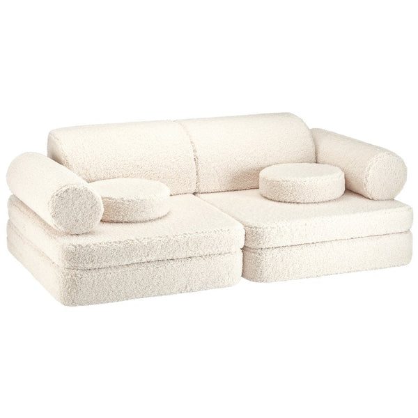 Sofa Settee, Cream White - Le Petit Marché Home Furniture