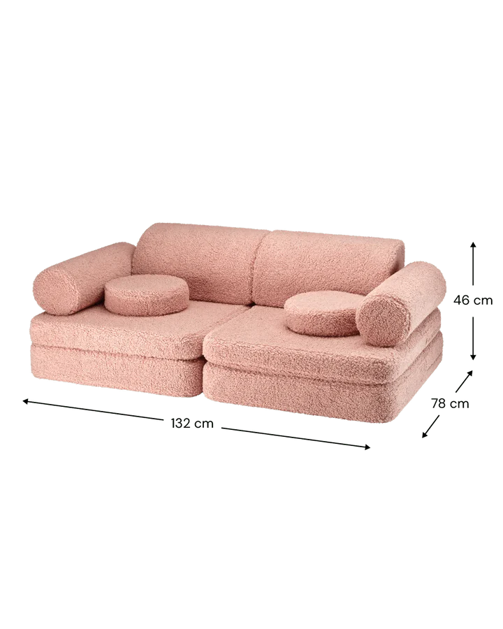 Sofa Settee, Guava (Pre - Order) - Le Petit Marché Home Furniture
