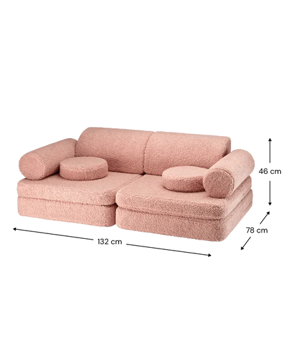 Sofa Settee, Guava (Pre - Order) - Le Petit Marché Home Furniture