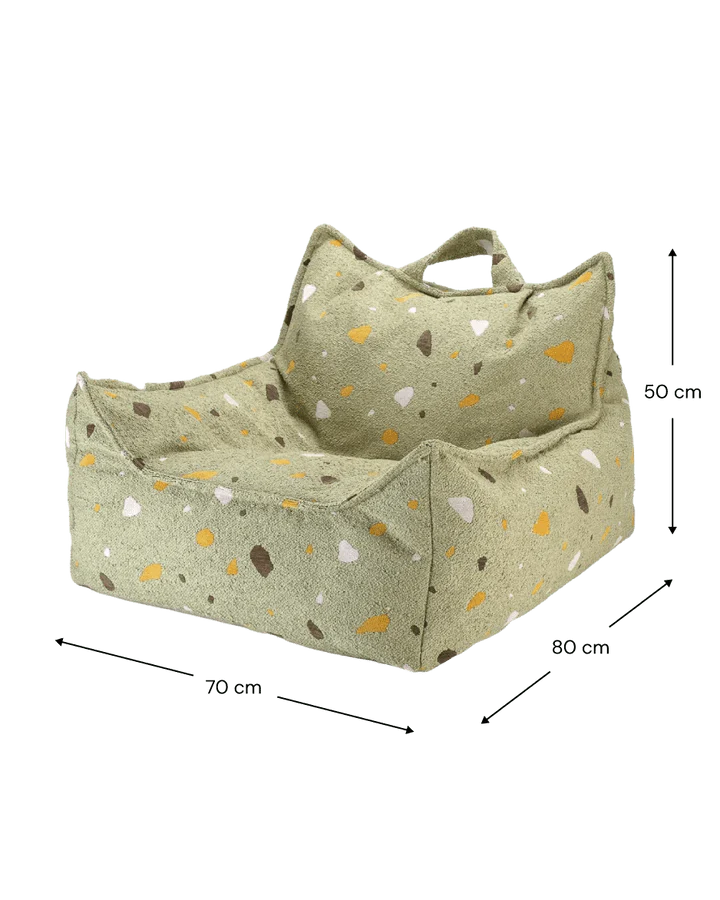 Beanbag Chair, Terrazzo Moss (Pre - Order) - Le Petit Marché Home Furniture