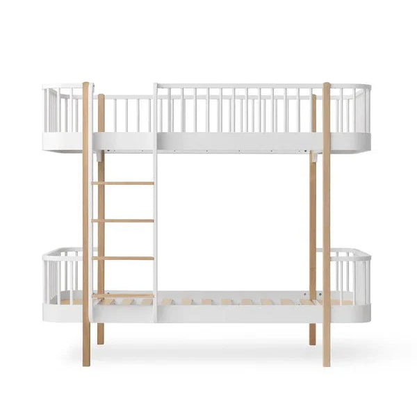 Conversion Kit from 2 Original Beds to Bunk Bed, White/Oak - Le Petit Marché Home Furniture