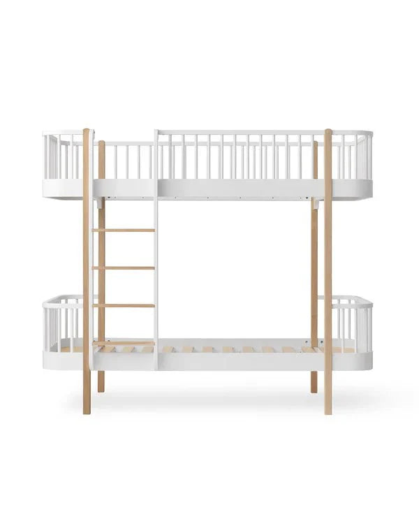 Conversion Kit from 2 Original Beds to Bunk Bed, White/Oak - Le Petit Marché Home Furniture