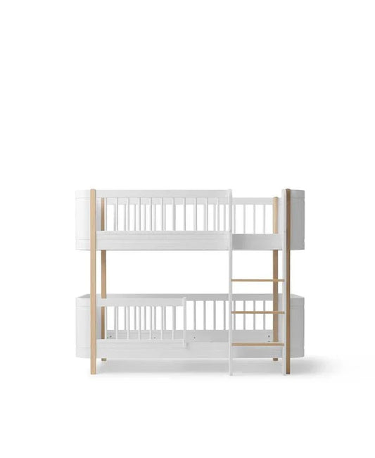 Conversion Kit from Mini+ Cot Bed incl. Junior Kit to Low Bunk Bed, White/Oak - Le Petit Marché Home Furniture