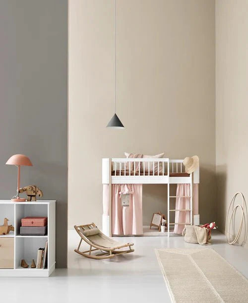 Curtain for wood mini+ low loft bed, rose - LPM Home