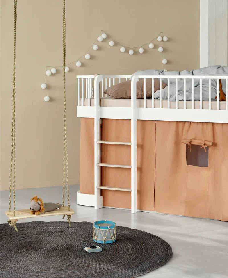 Curtain for Wood Original Bunk Bed and Low Loft Bed (128cm), Caramel - Le Petit Marché Home Furniture