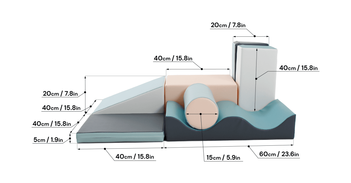 Discoverer Soft Play Activity Set, Light Pastel (Pre - Order) - Le Petit Marché Home Furniture