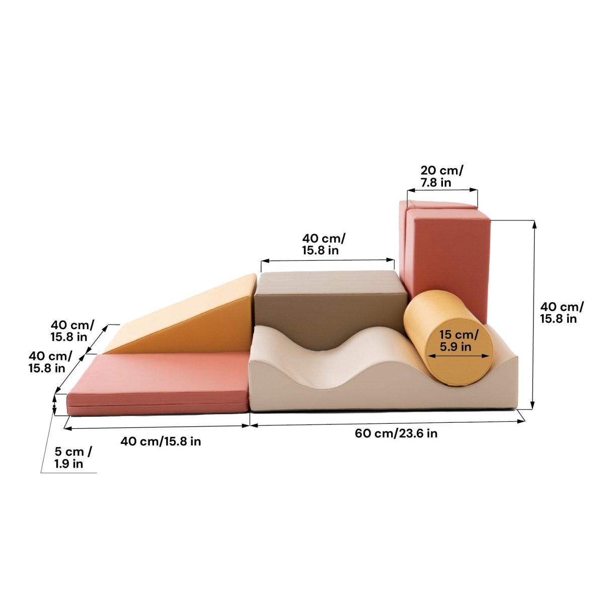 Discoverer Soft Play Activity Set, Pastel Pink (Pre - Order) - Le Petit Marché Home Furniture