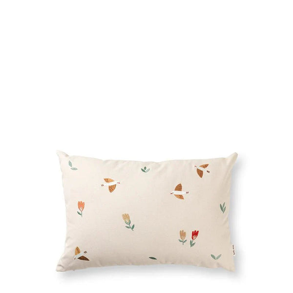 Embroidered Cushion, Songbirds - Le Petit Marché Home Furniture