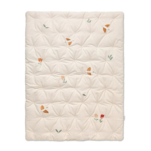 Embroidered Play Mattress, Songbirds SOH - Le Petit Marché Home Furniture