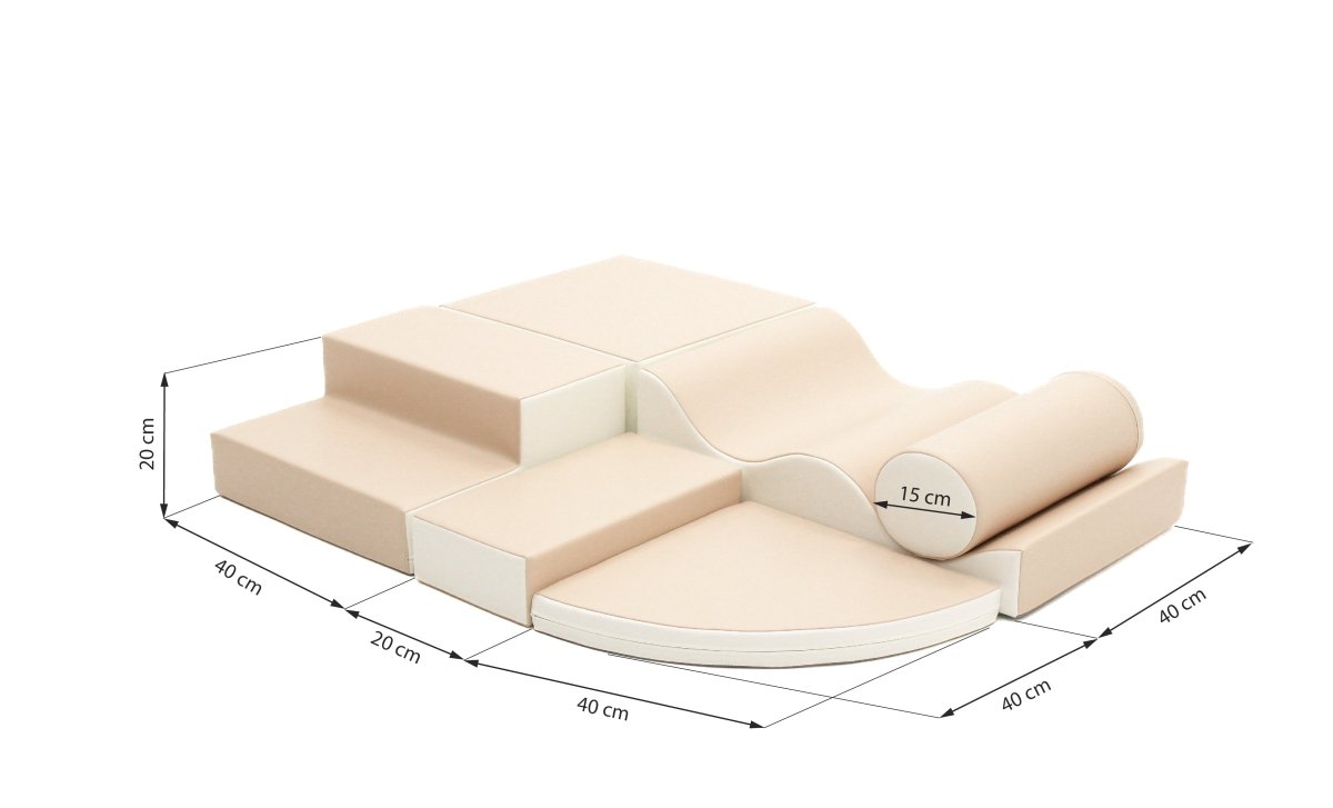 Explorer Soft Play Set, White/Beige (Pre - Order) - Le Petit Marché Home Furniture